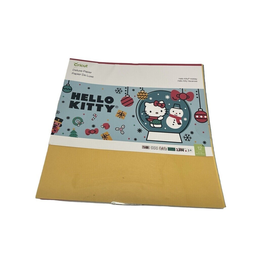 Cricut Scrapbook Paper 12x12 Universal 12p Hello Kitty Holiday New Open RARE